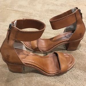 Frye leather heeled sandal